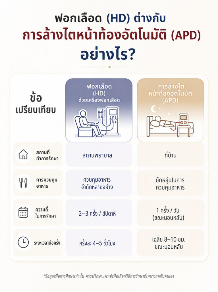 ล้างไตทางหน้าท้อง กับการฟอกเลือดต่างกันอย่างไร